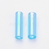 Transparent Colours Rainbow Glass Bugle Beads TSDB6MM163-2