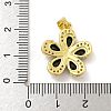Rack Plating Brass Micro Pave Cubic Zirconia Pendants KK-G513-93G-03-3