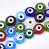 Handmade Evil Eye Lampwork Beads Strands LAMP-S191-02D-13-1