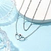 Stainless Steel Heart Pendant Necklaces for Women NJEW-JN04735-02-2