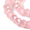 Baking Electroplate Glass Beads Strands DGLA-A039-J6MM-B08-3