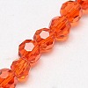 Faceted(32 Facets) Round Glass Beads Strands X-EGLA-J042-4mm-16-3