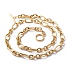 Ion Plating(IP) 304 Stainless Steel Figaro Chain Necklaces NJEW-O124-03G-1