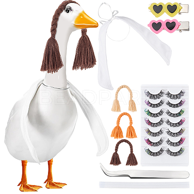 1Pc Polyester Articulated Goose Wings AJEW-WR0003-40-1