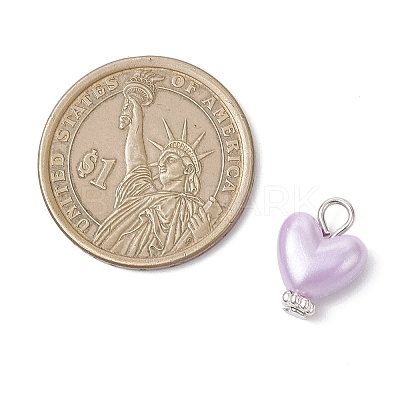 Imitation Shell & Pearl Acrylic Pendants PALLOY-JF04518-01-1