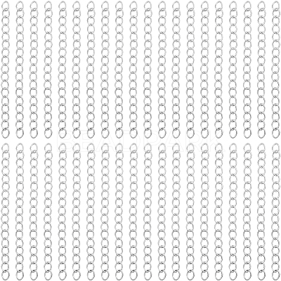 100 Strands 304 Stainless Steel Chain Extender STAS-BBC0005-51A-1