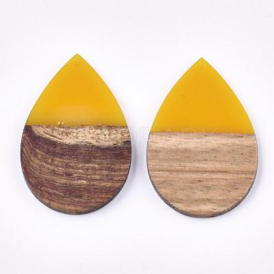 Resin & Walnut Wood Pendants RESI-T023-02B-1