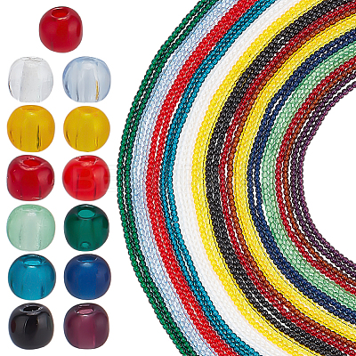 26 Strands 13 Colors Glass Beads Strands GLAA-PH0003-79-1