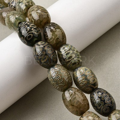 Tibetan Style dZi Beads Strands G-S389-A11-1