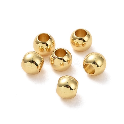 Brass Beads KK-F0317-6mm-01G-NR-1