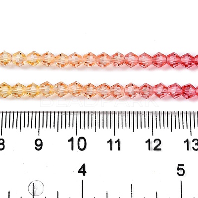 Gradient Color Baking Paint Glass Bead Strands X1-DGLA-A039-T4mm-A03-1