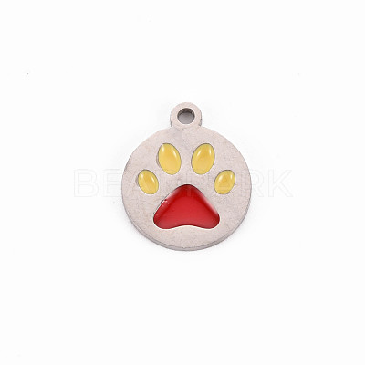 304 Stainless Steel Enamel Charms STAS-Q242-039B-1