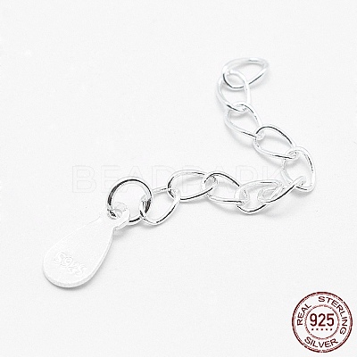 925 Sterling Silver Extender Chains X-STER-F032-11S-1