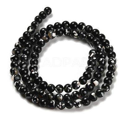 Assembled Synthetic Stone and Trochus Shell Beads Strands G-B128-08A-04-1