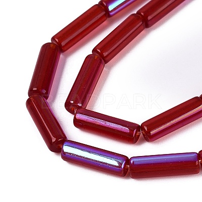 Electroplate Transparent Glass Beads Strands EGLA-Q132-02A-E03-1