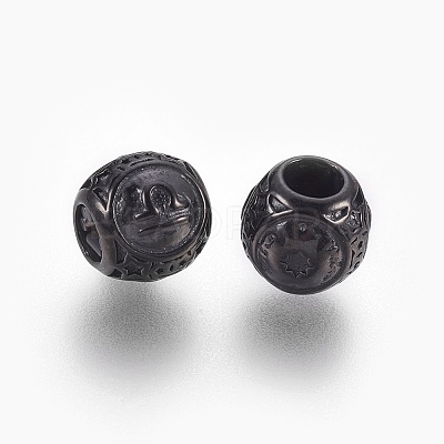 316 Surgical Stainless Steel European Beads STAS-F195-128B-03-1