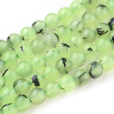 Natural Prehnite Beads Strands G-I250-01A-1