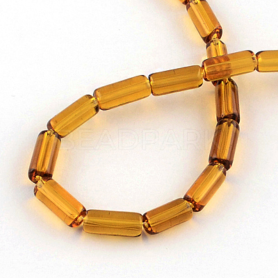 Transparent Glass Bead Strands GLAA-R162-10x4-M-1