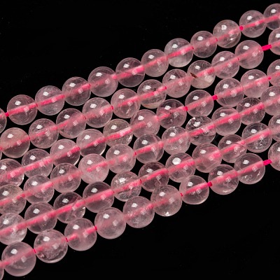 Natural Rose Quartz Beads Strands X-G-C076-8mm-3-1