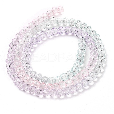 Transparent Painted Glass Beads Strands DGLA-A034-T4mm-A23-1