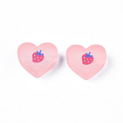 Transparent Printed Acrylic Beads MACR-S373-124-H10-1