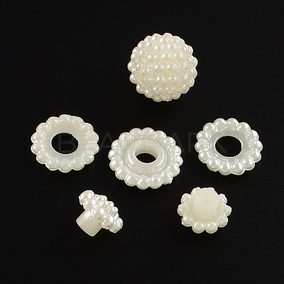 Acrylic Imitation Pearl Beads X-MACR-R553-14mm-04-1