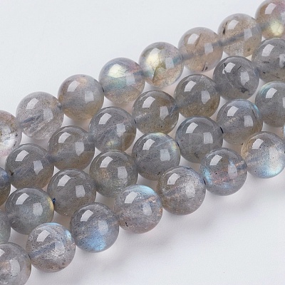 Natural Labradorite Beads Strands G-G448-8mm-04B-1