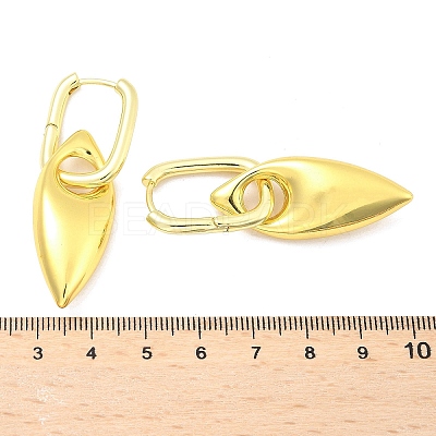 Horse Eye Brass Hoop Earrings for Women EJEW-U057-06D-01G-1