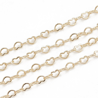 Brass Heart Link Chains CHC-S004-09G-1