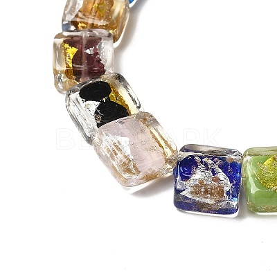 Handmade Gold Foil and Silver Foil Lampwork Beads FOIL-C001-01A-01-1