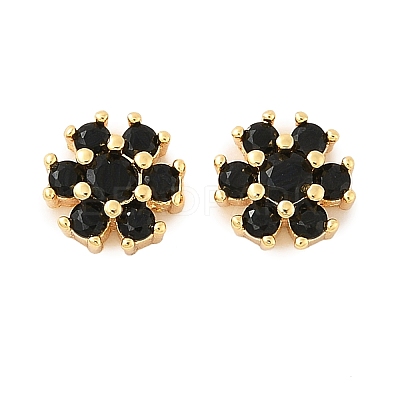 Brass Micro Pave Cubic Zirconia Beads KK-U056-15G-1