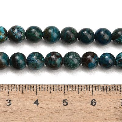 Natural Chrysocolla Beads Strands G-G475-A03-6mm-1