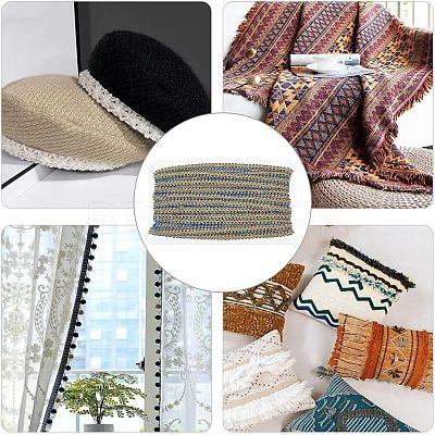 Lace Trim Polyester Ribbon for Jewelry Making OCOR-WH0071-007A-1