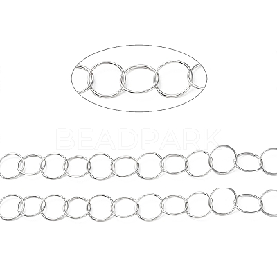 Tarnish Resistant 304 Stainless Steel Rolo Chains CHS-G027-06P-1