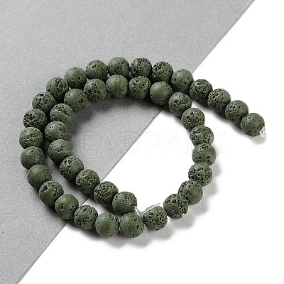 Synthetic Lava Rock Dyed Beads Strands G-H311-08C-03-1