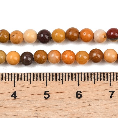 Round Natural Mookaite Beads Strands G-F216-4mm-19-1