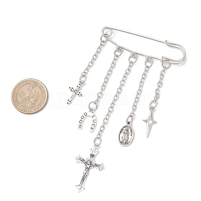 3Pcs Alloy Charms Kilt Pins Brooch JEWB-BR00196-1