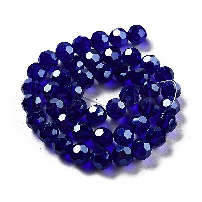 Electroplate Transparent Glass Beads Strands EGLA-A035-T10mm-A06-1