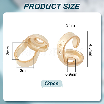 12Pcs Brass Bead Tips KK-BC0013-41-1