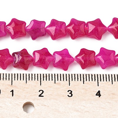 Dyed Natural Malaysia Jade Star Beads Strands G-Z080-A01-02-1