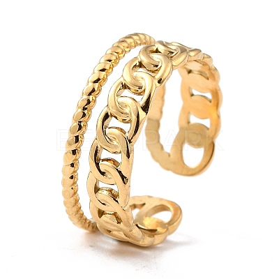 Ion Plating(IP) 304 Stainless Steel Finger Rings X-RJEW-L102-34G-1