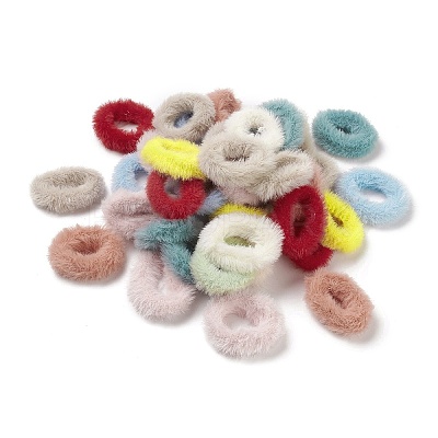 Faux Mink Fur Elastic Hair Ties OHAR-G015-20-1