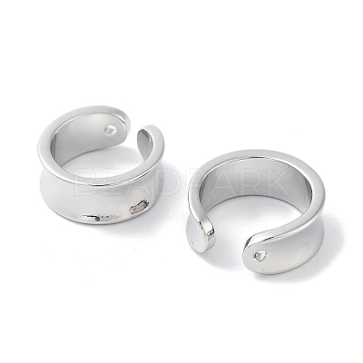Rack Plating Brass Cuff Ring EJEW-C081-11P-1
