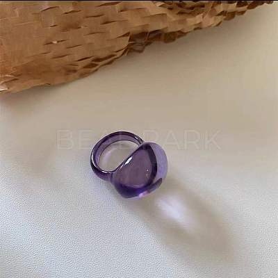 Oval Resin Finger Rings for Women WG60A90-05-1