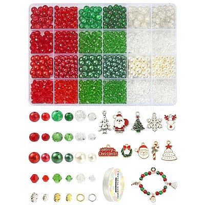 DIY Christmas Bracelet Making Kit DIY-YW0007-55-1