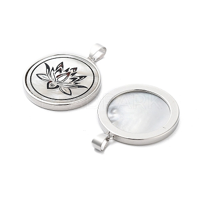 Natural White Shell Pendants SHEL-G017-01P-05-1