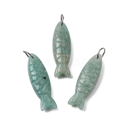 Natural Amazonite Carved Pendants G-G314-01P-06-1