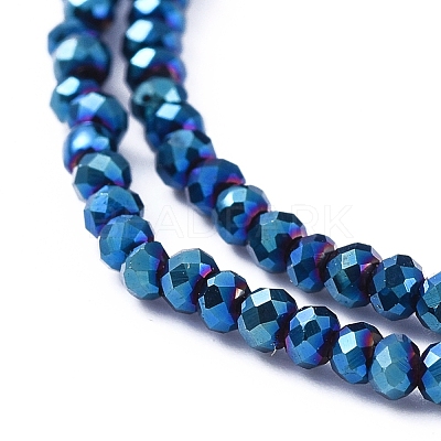 Electroplate Glass Beads Strands X-EGLA-F149-FP-05-1
