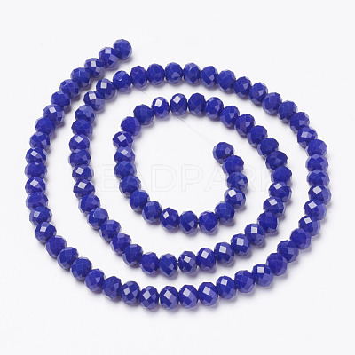 Opaque Solid Color Glass Beads Strands EGLA-A034-P8mm-D07-1