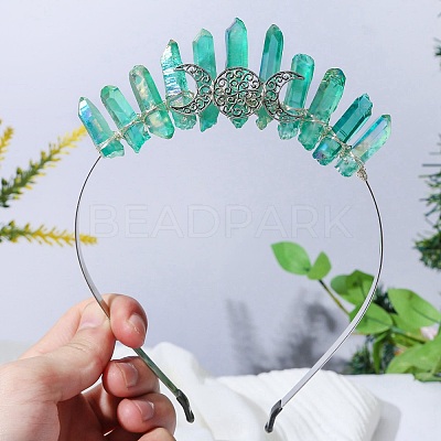 Raw Natural Quartz Hair Bands PW-WG74161-15-1